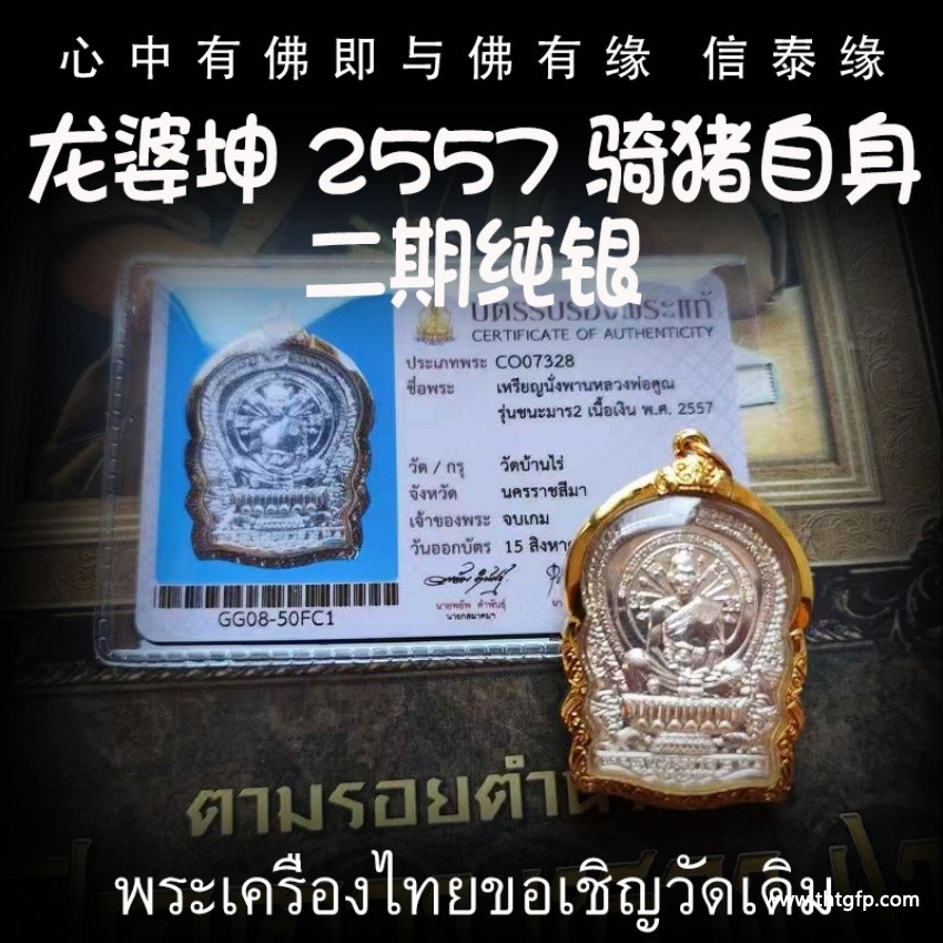 龙婆坤 2557 骑猪自身 二期纯银自身像 龙婆坤 2557 骑猪自身 二期纯银自身像.jpg